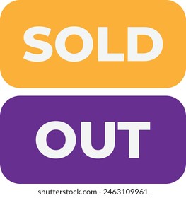 Sold Out Product Icon Vector Flat Illustration