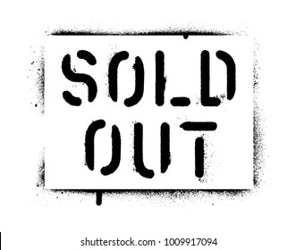 Cita de "Sold Out". Lápiz de graffiti pintado con aerosol.