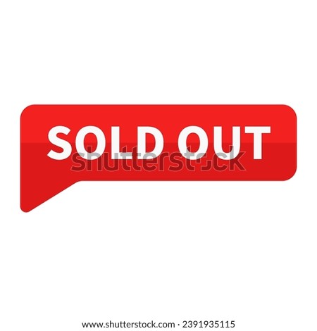 Sold Out In Red Rectangle Shape For Information Product Advertisement Business Marketing
