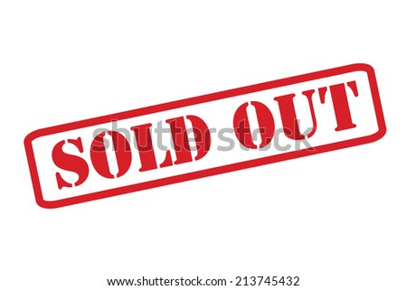 SOLD OUT red rubber stamp vector over a white background.