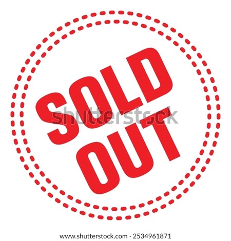 Sold Out red rubber stamp with  isolated on transparent background