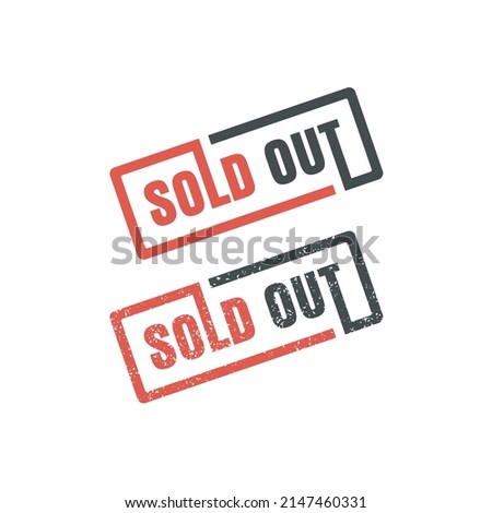 Sold out red stamp grunge, sold out square sticker banner. sold out stamps. sold out sign