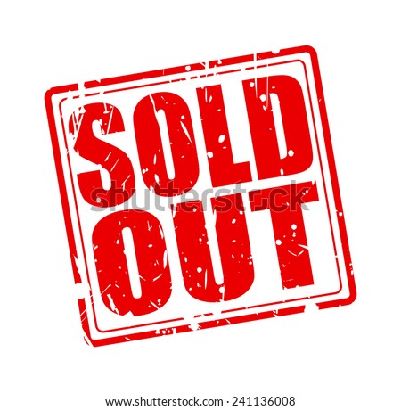 SOLD OUT red stamp text on white