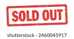 Sold out red stamp vector