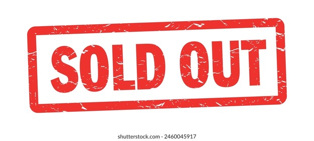 Sold out red stamp vector