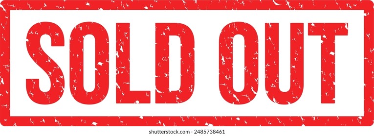 sold out red stamp vector