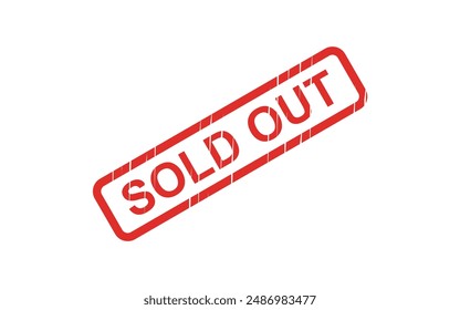 Sold out Red stamp vector text