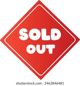 Sold Out red vector illustration