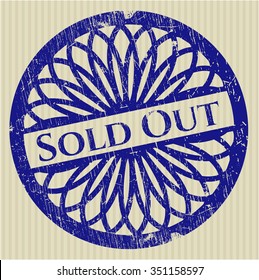 Sold Out rubber grunge stamp