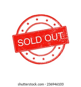 sold out rubber stamp