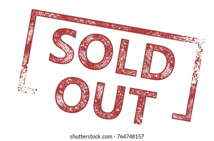 Sold Out Rubber Stamp