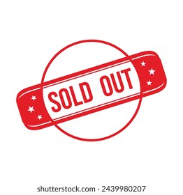 SOLD OUT Diseño de sello de goma. ILUSTRACIÓN VECTORIAL.