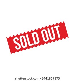 SOLD OUT Rubber stamp design. VECTOR ILLUSTRATION.