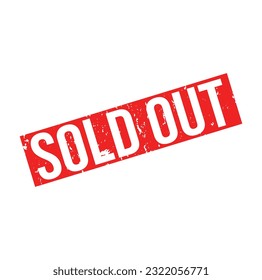 Sold out rubber stamp. Red Sold out rubber grunge stamp vector illustration - Vector