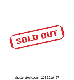 Sold out rubber stamp. Red Sold out rubber grunge stamp vector illustration - Vector