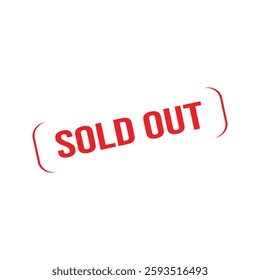 Sold out rubber stamp. Red Sold out rubber grunge stamp vector illustration - Vector