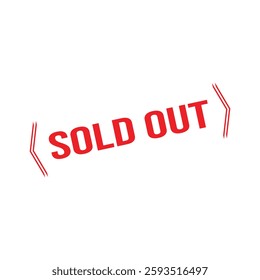 Sold out rubber stamp. Red Sold out rubber grunge stamp vector illustration - Vector