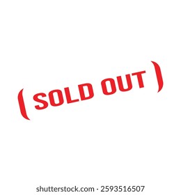 Sold out rubber stamp. Red Sold out rubber grunge stamp vector illustration - Vector