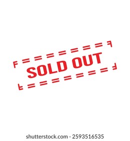 Sold out rubber stamp. Red Sold out rubber grunge stamp vector illustration - Vector