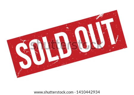 Sold out rubber stamp. Red Sold out rubber grunge stamp vector illustration - Vector