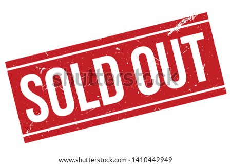 Sold out rubber stamp. Red Sold out rubber grunge stamp vector illustration - Vector