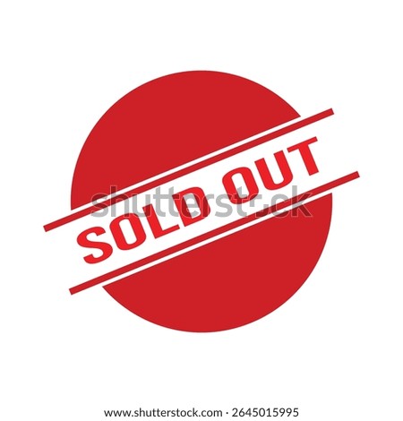 Sold out rubber stamp. Red Sold out rubber grunge stamp vector illustration - Vector