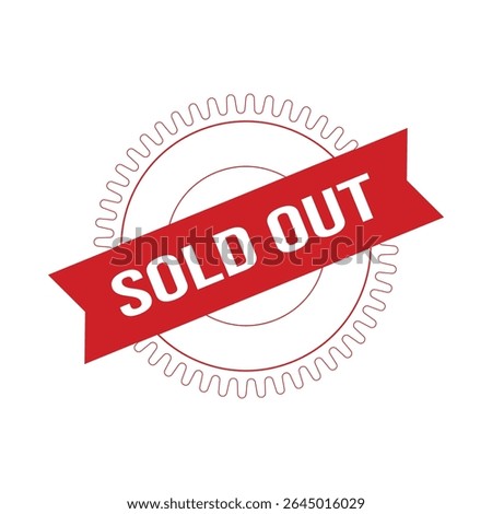 Sold out rubber stamp. Red Sold out rubber grunge stamp vector illustration - Vector