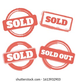 Sold out rubber stamp vector. Sold out stamps grunge. Sold out badge