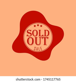 sold out rubber stamp, vector design