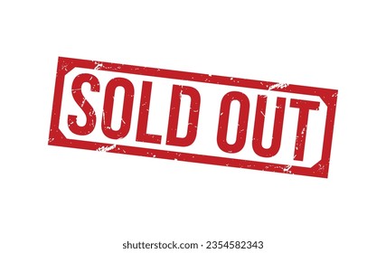 Sold out rubber stamp vector illustration on white background. Sold out rubber stamp