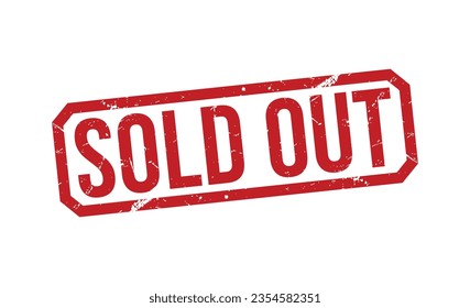 Sold out rubber stamp vector illustration on white background. Sold out rubber stamp