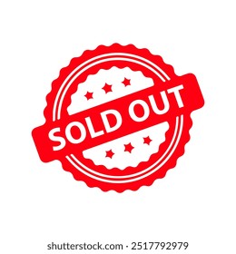 Sold out rubber stamp vector illustration. Sold out rubber stamp