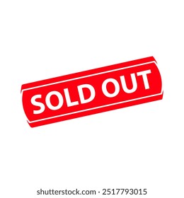 Sold out rubber stamp vector illustration. Sold out rubber stamp