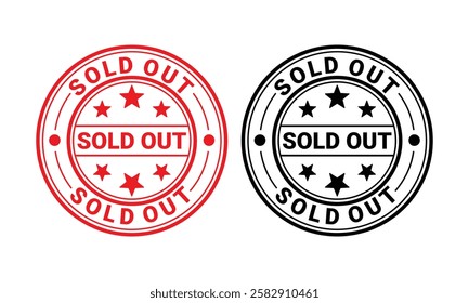 Sold out rubber stamp vector illustration on white background. Sold rubber stamp. Sold out imprint. sold stamp.