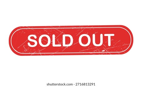 sold out rubber stamp vector illustration