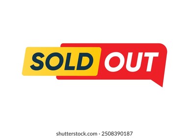 Sold Out , sale promotion banner sign vector design
