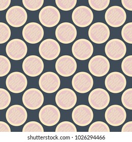 Sold Out seamless pattern with text. Caption inside rounded banner with pop art design and color texture. Sticker on a background.