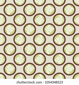 Sold Out seamless pattern with text. Caption inside rounded banner with pop art design and color texture. Sticker on a background.