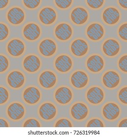 Sold Out seamless pattern with text. Caption inside rounded banner with pop art design and color texture. Sticker on a background.