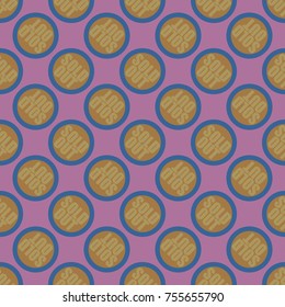 Sold Out seamless pattern with text. Caption inside rounded banner with pop art design and color texture. Sticker on a background.