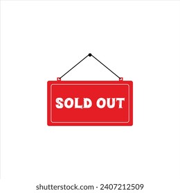 Sold Out Sign Board Vector Art, Icons, and Graphics