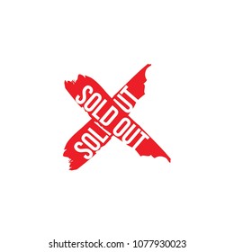 Sold out sign button