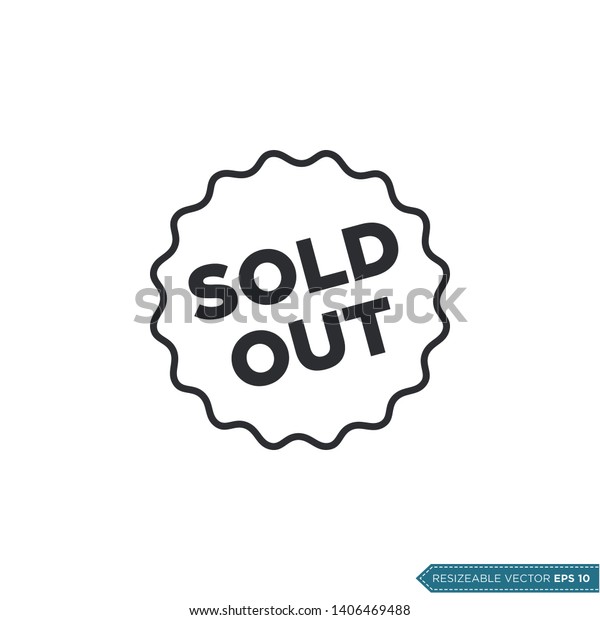 Sold Out Sign Icon\
Vector Flat Design