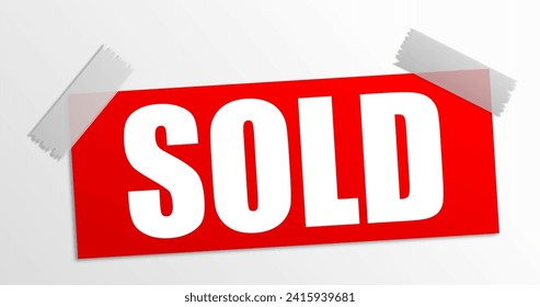 sold out sign vector design background