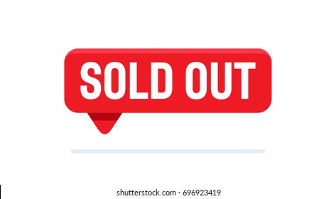 Sold Out Sign Vector Illustration