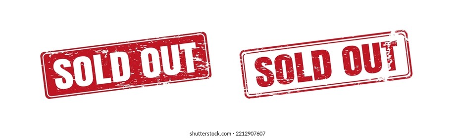 sold out square stamp. sold out grunge sign set