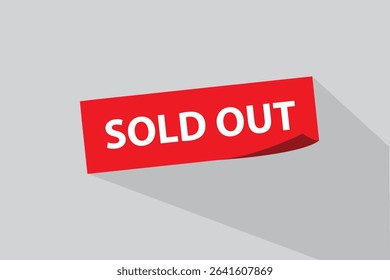 Sold out square sticker banner – stock vector