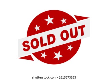 Sold out square sticker. Sold out sign. Sold out banner