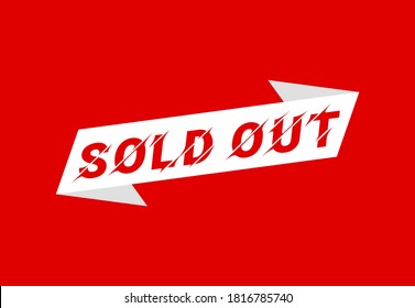 Sold out square sticker. Sold out sign. Sold out banner