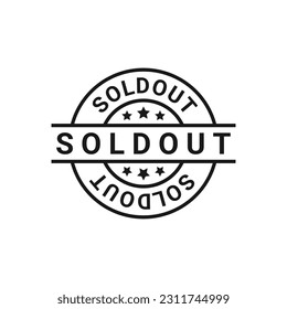 Sold out Stamp Badge Emblem Logo for Buy Sell Product Online Store logo design